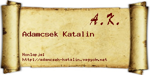 Adamcsek Katalin névjegykártya